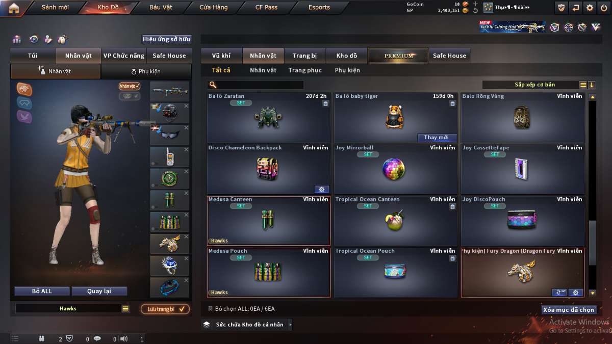 shop acc cf uy tin gia re
